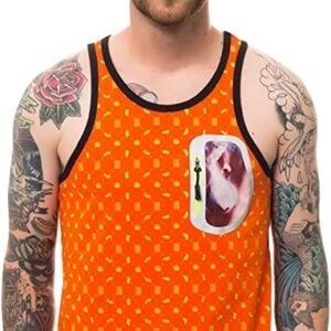 2/$30 Sex Money Weed Men's Orange 420 Friendly Tank Top Size Small